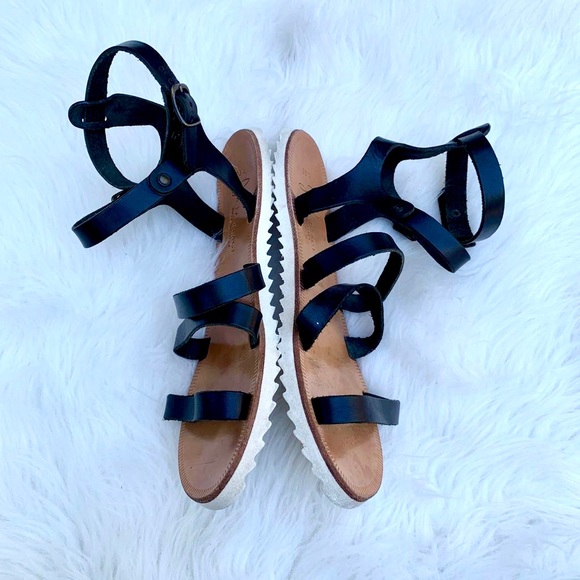 Joie Gladiator Black Leather Sandals - Picture 5 of 10